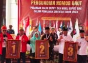Hasil Undi, Ini Nomor Urut Tiga Paslon Bupati dan Wakil Bupati Siak